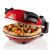 Ariete 909, Pizzaofen, 400°C, Platte aus feuerfestem Stein, backt Pizza in 4 Minuten, 33 cm Durchmesser, 1200 Watt, 30-Minuten-Timer, Rot